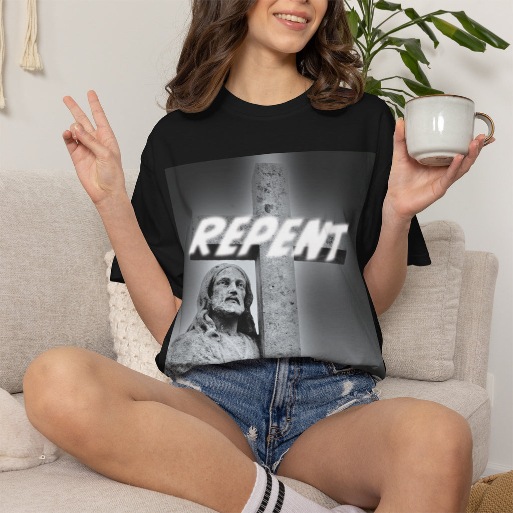 Repent T-Shirt — Christian Gospel Scripture Tee (Revelation 3:15-16)
