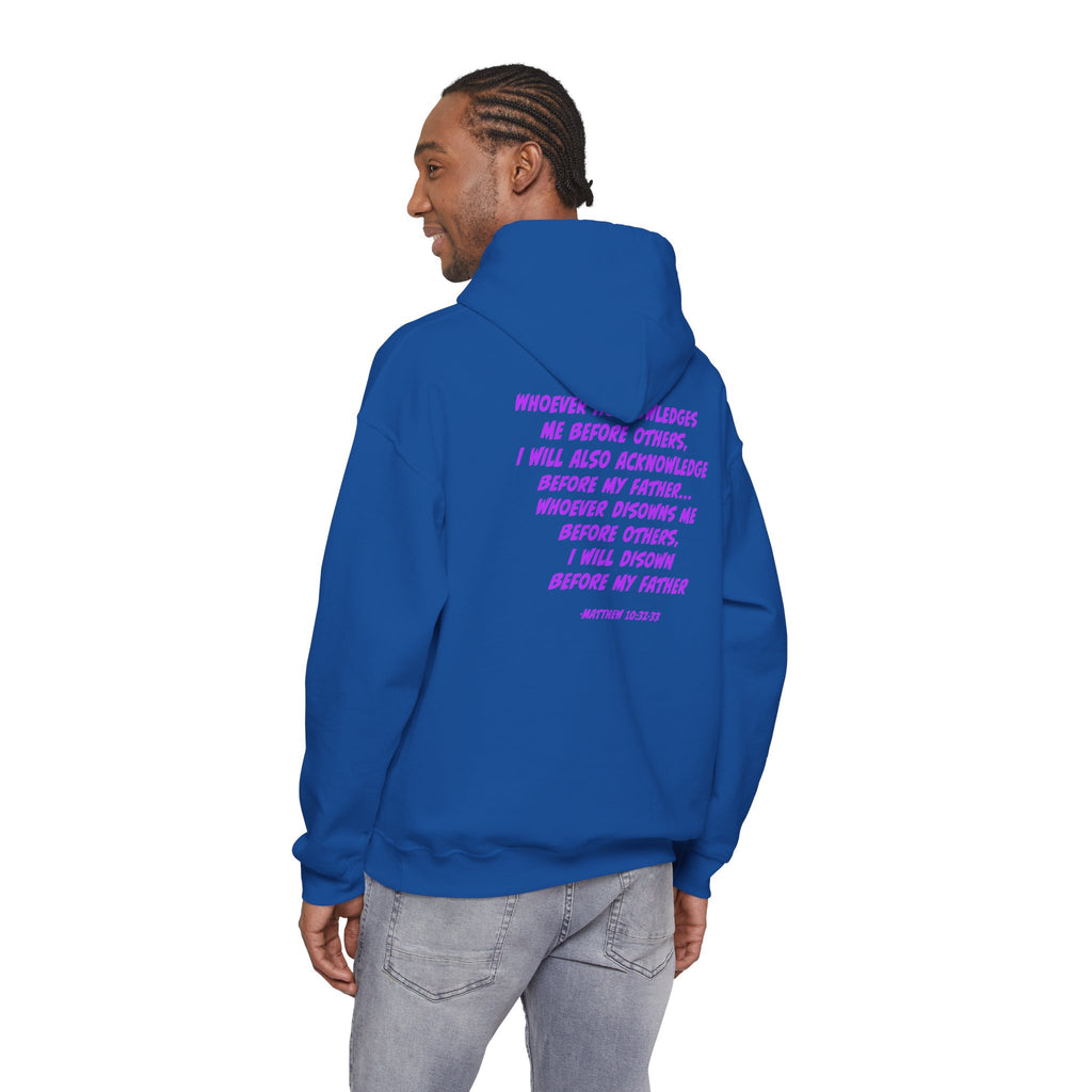 Count The Cost Hoodie — Christian Faith Quote Pullover (Matthew 10:32–33)