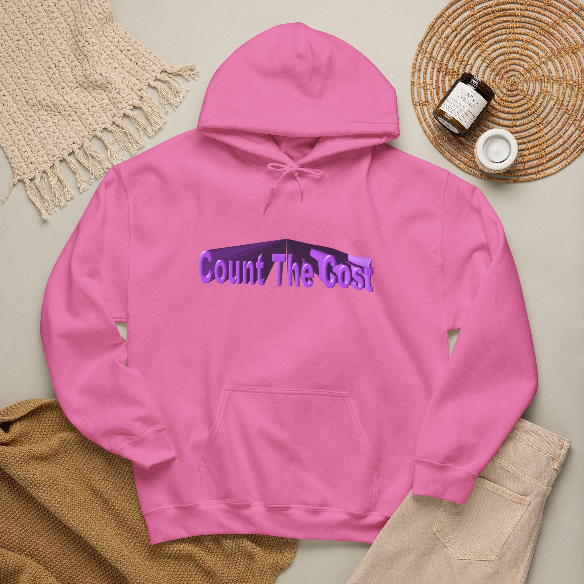 Count The Cost Hoodie — Christian Faith Quote Pullover (Matthew 10:32–33)