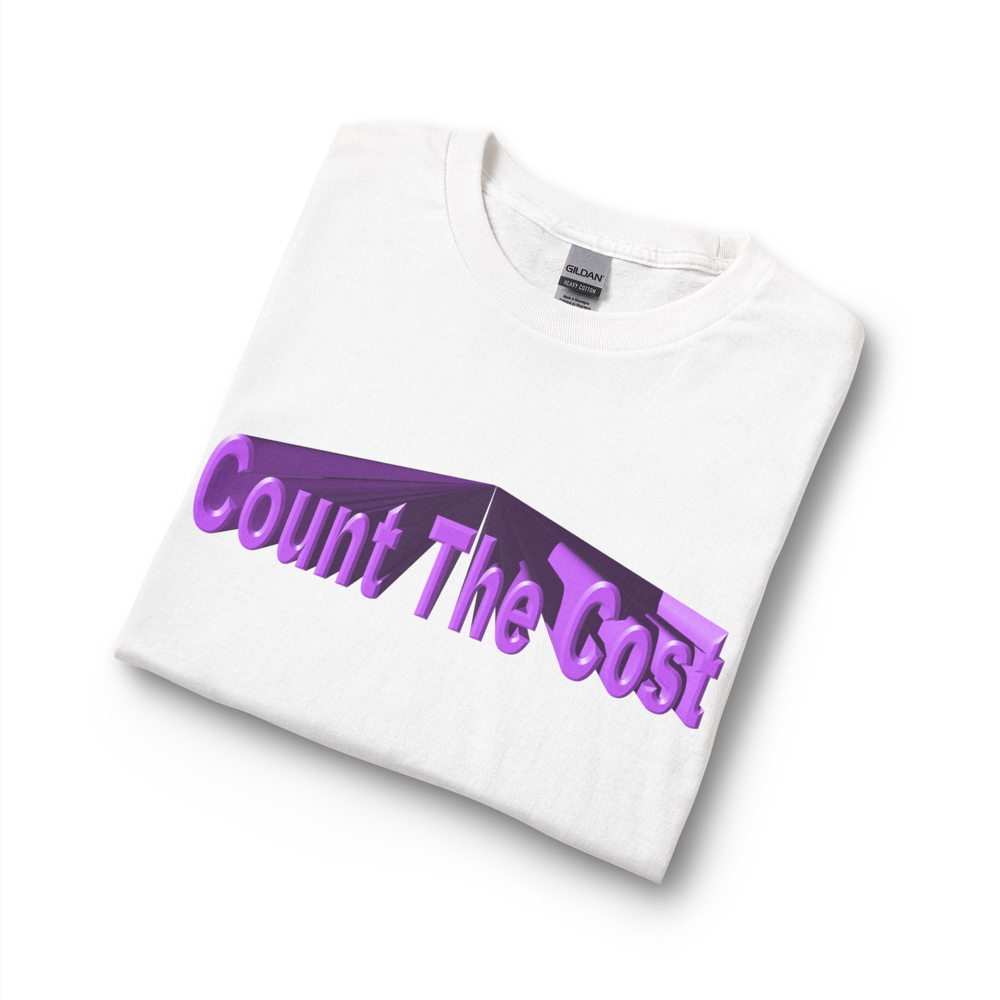 Count The Cost Long Sleeve Shirt — Christian Faith Verse Graphic Tee