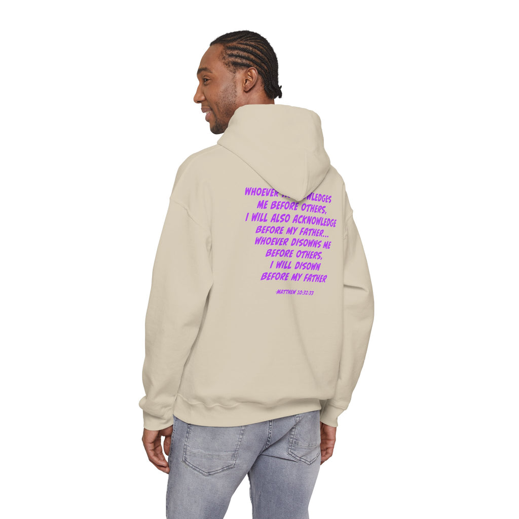 Count The Cost Hoodie — Christian Faith Quote Pullover (Matthew 10:32–33)