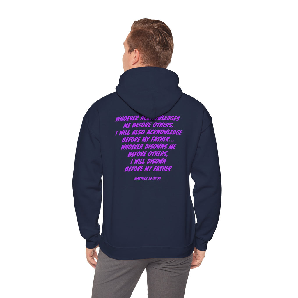 Count The Cost Hoodie — Christian Faith Quote Pullover (Matthew 10:32–33)