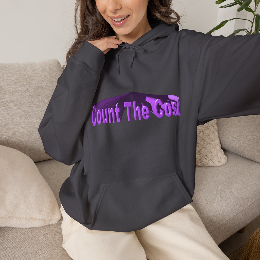 Count The Cost Hoodie — Christian Faith Quote Pullover (Matthew 10:32–33)