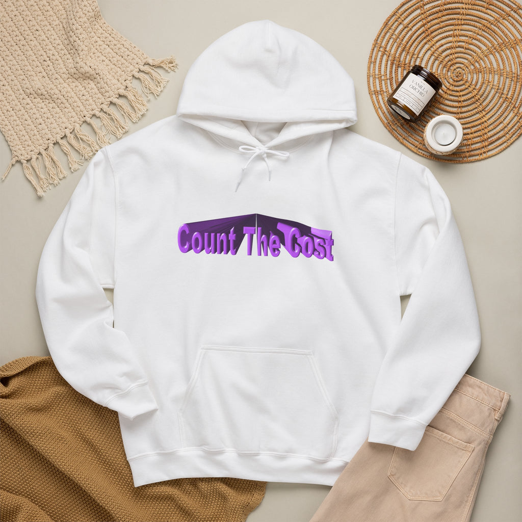 Count The Cost Hoodie — Christian Faith Quote Pullover (Matthew 10:32–33)