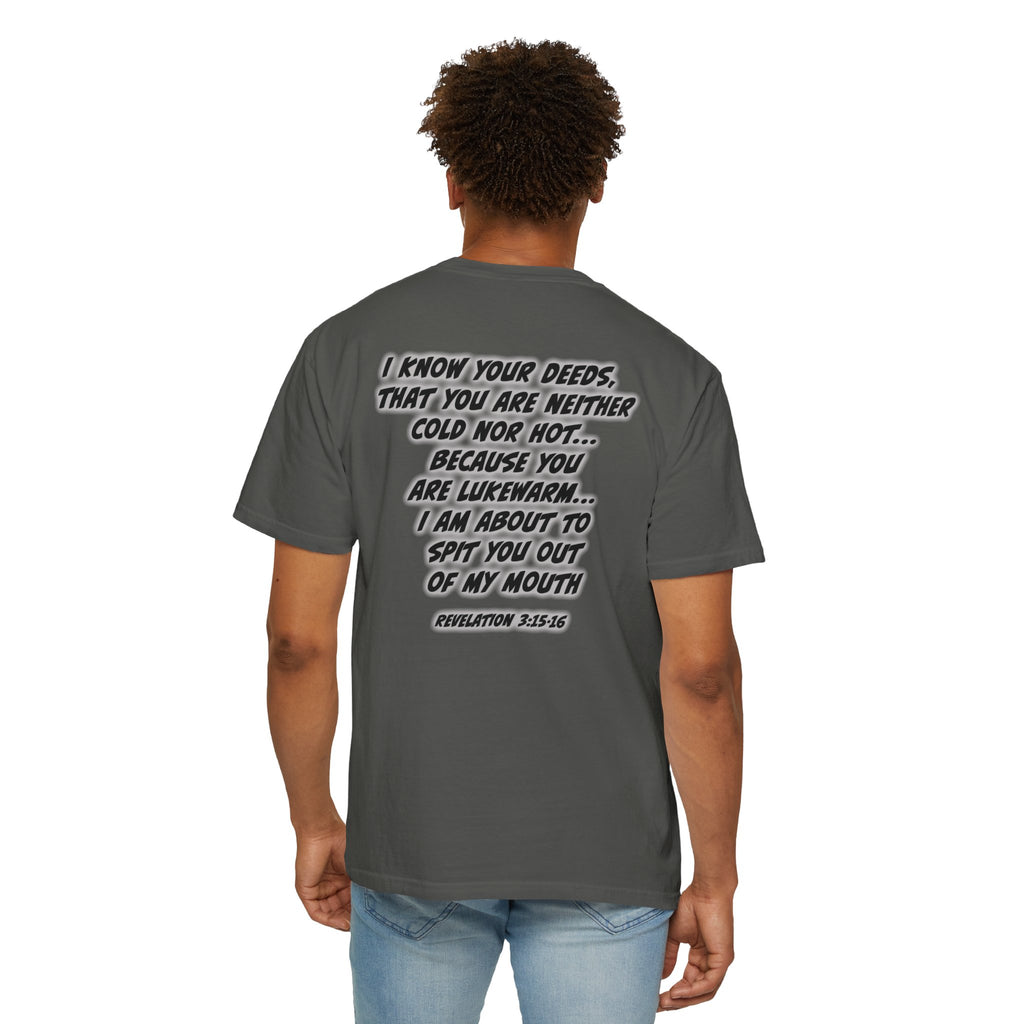 Repent T-Shirt — Christian Gospel Scripture Tee (Revelation 3:15-16)