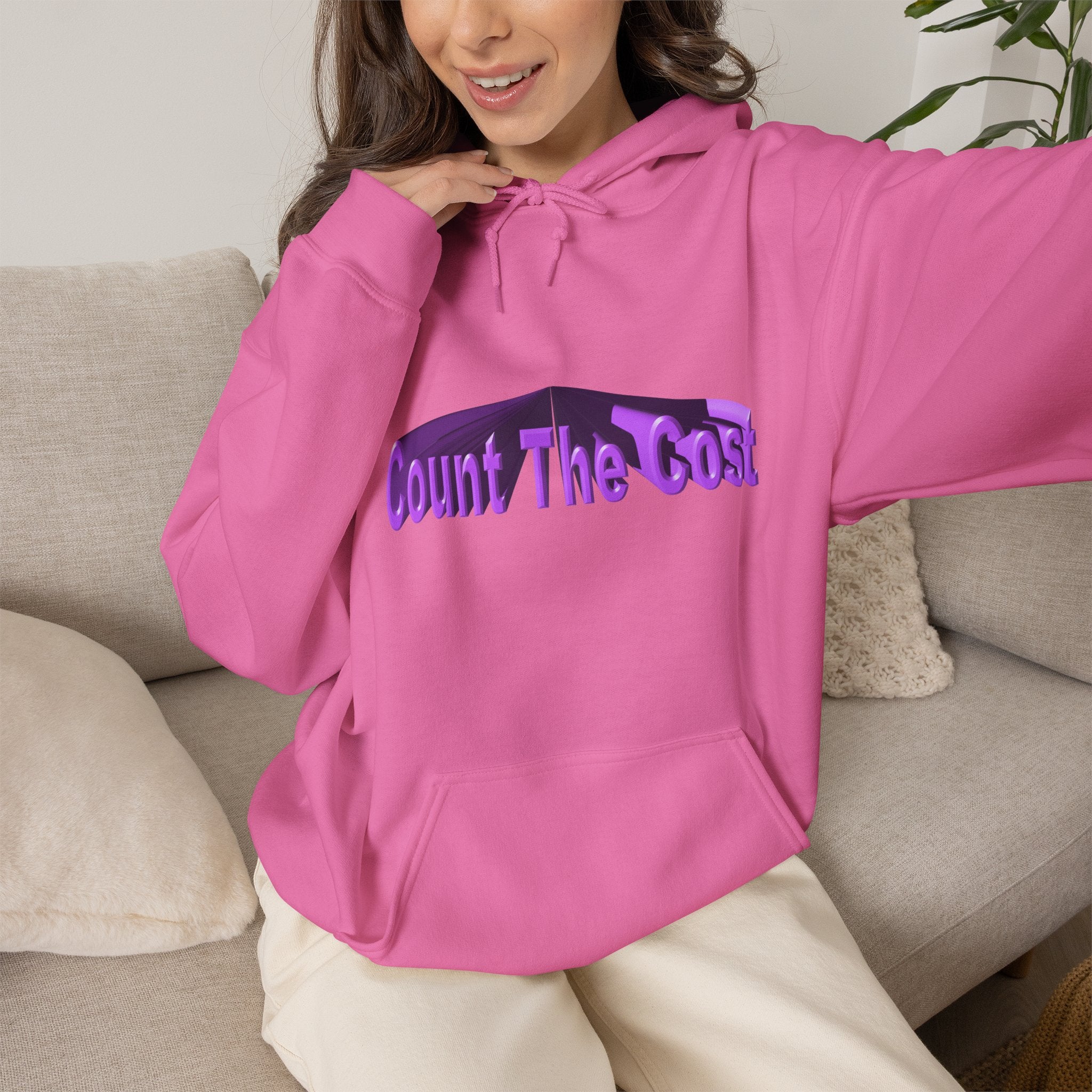 Count The Cost Hoodie — Christian Faith Quote Pullover (Matthew 10:32–33)