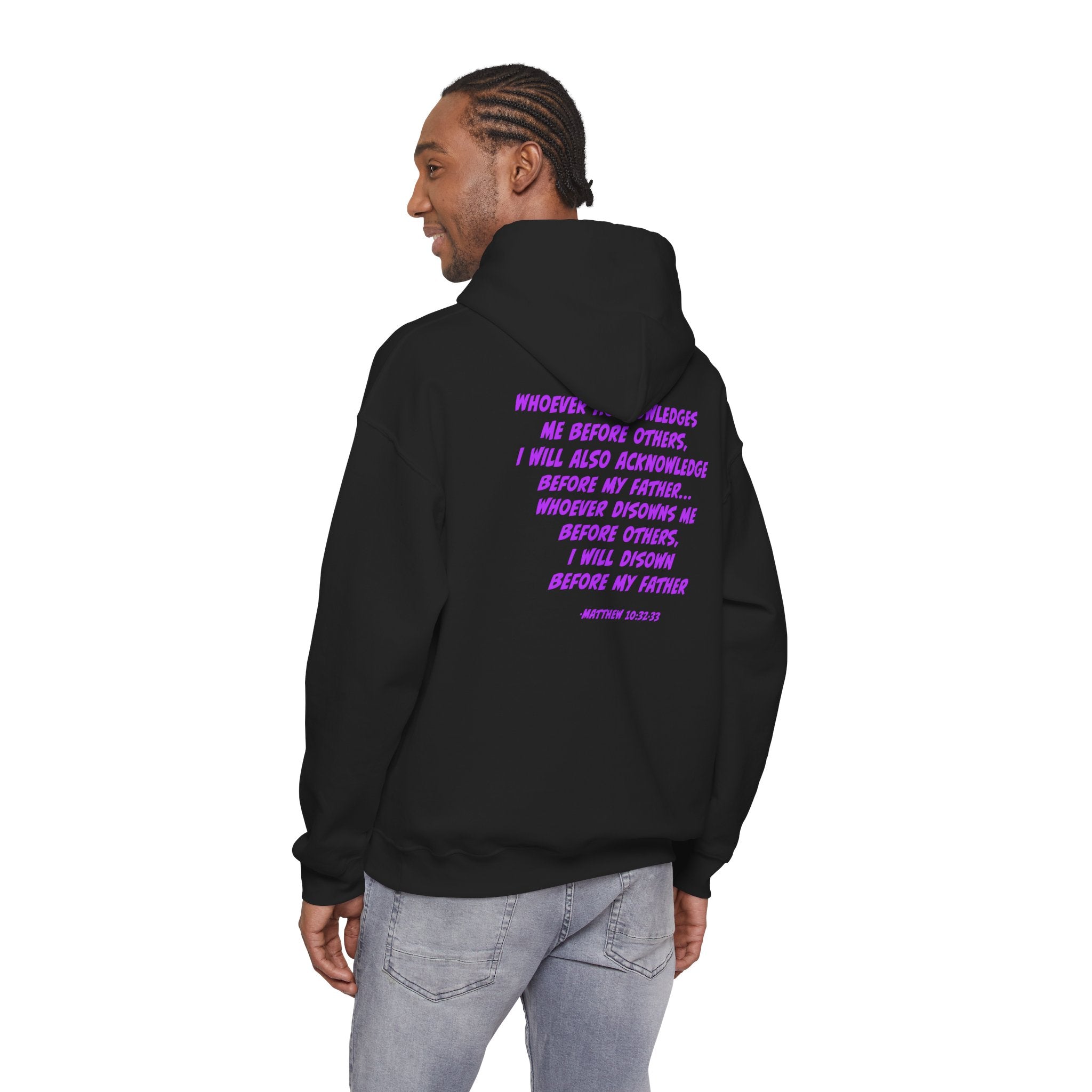 Count The Cost Hoodie — Christian Faith Quote Pullover (Matthew 10:32–33)