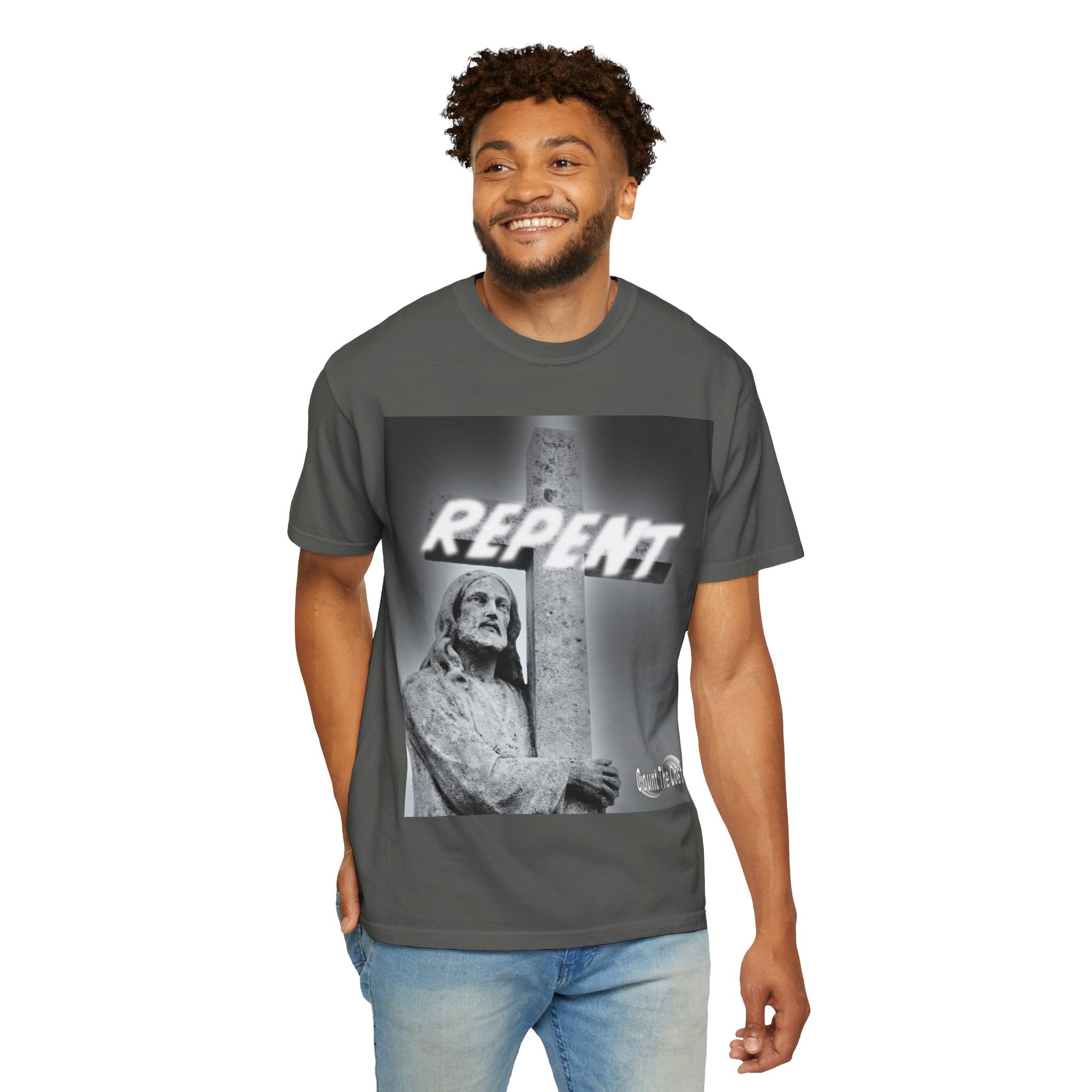 Repent T-Shirt — Christian Gospel Scripture Tee (Revelation 3:15-16)