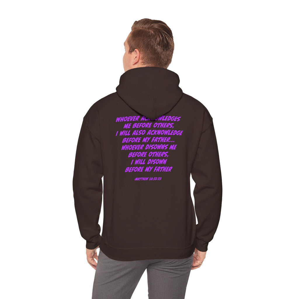 Count The Cost Hoodie — Christian Faith Quote Pullover (Matthew 10:32–33)