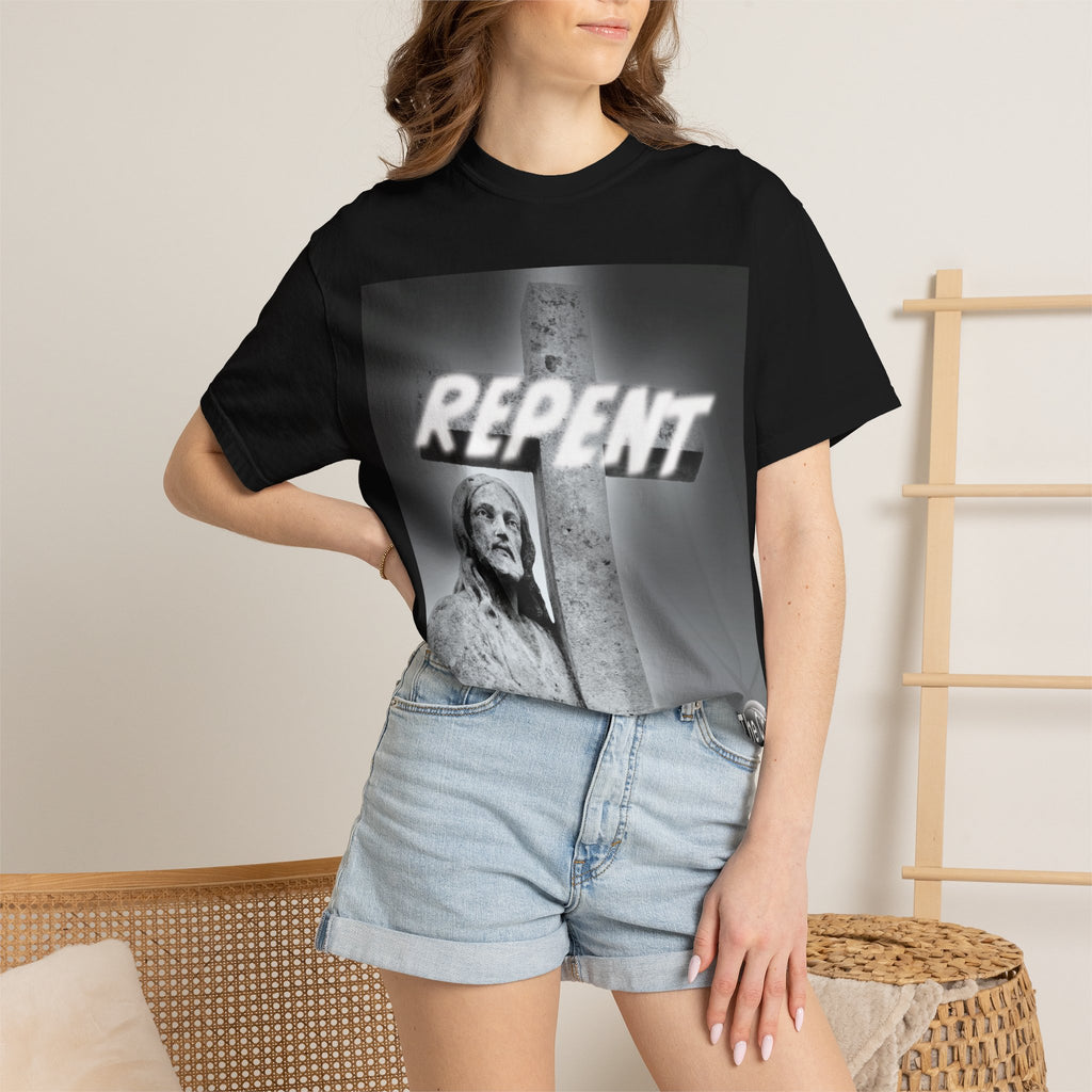 Repent T-Shirt — Christian Gospel Scripture Tee (Revelation 3:15-16)