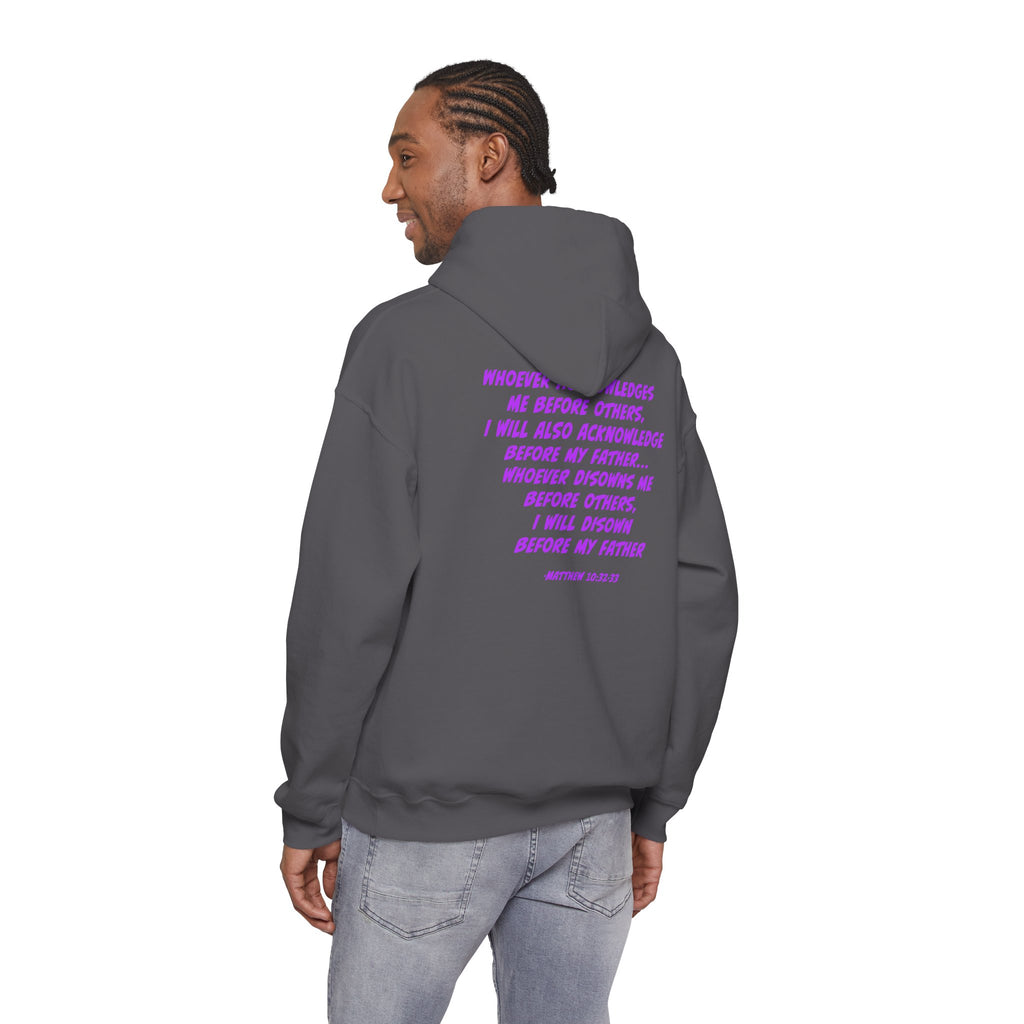 Count The Cost Hoodie — Christian Faith Quote Pullover (Matthew 10:32–33)