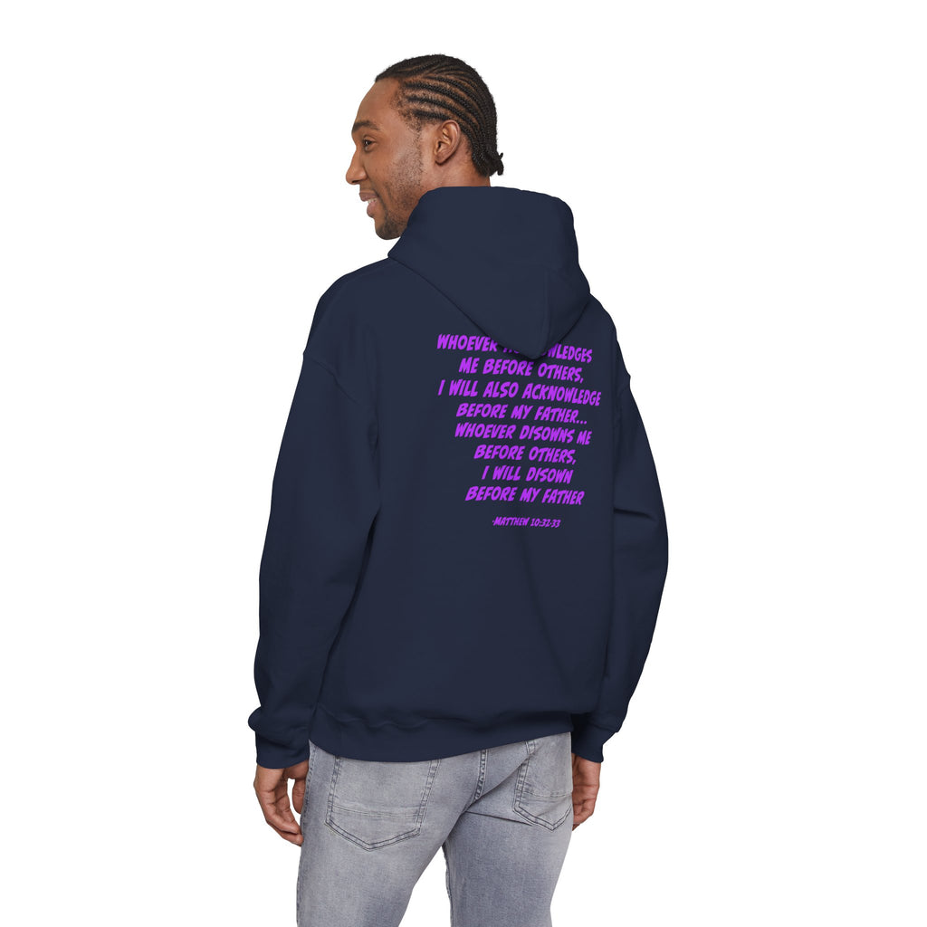 Count The Cost Hoodie — Christian Faith Quote Pullover (Matthew 10:32–33)