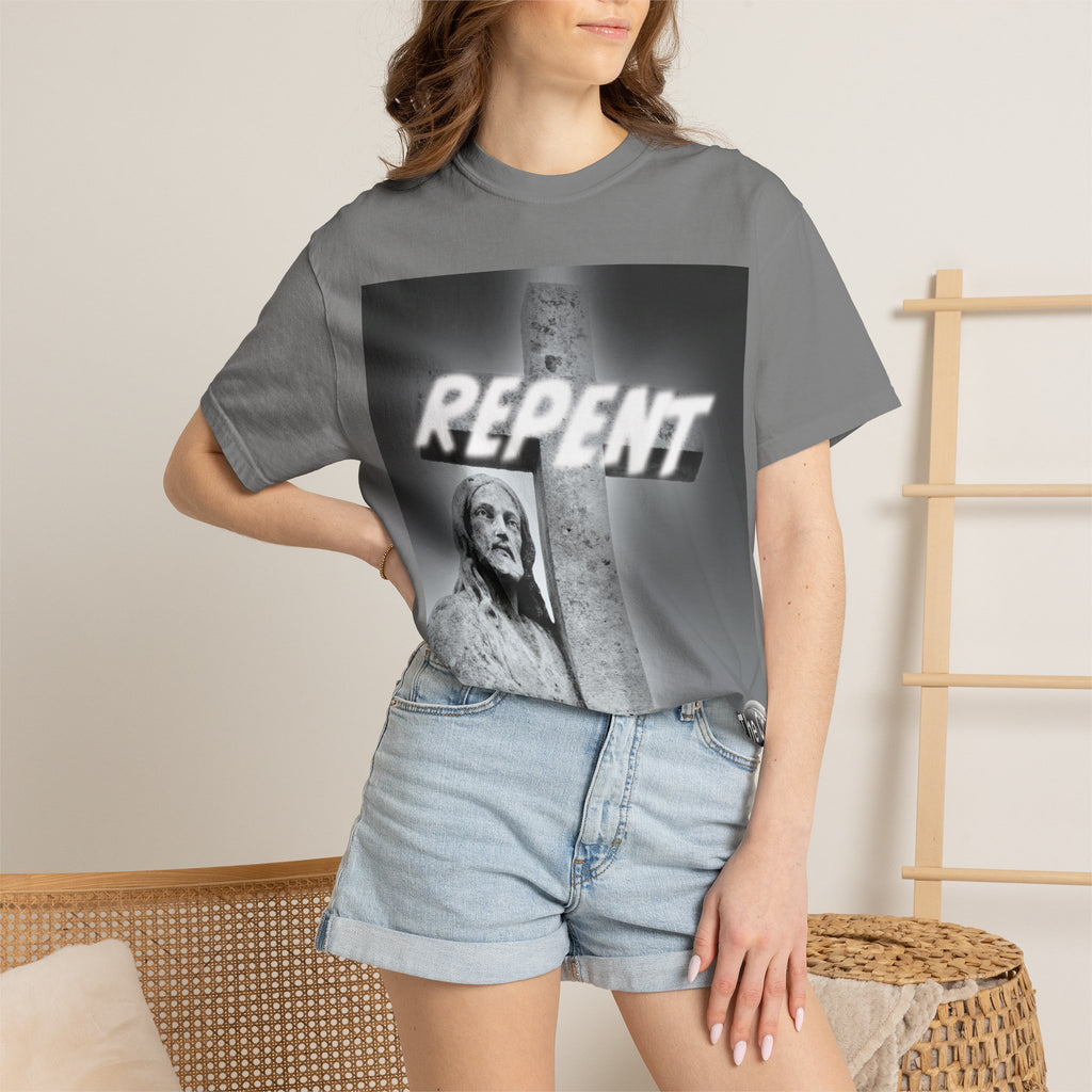 Repent T-Shirt — Christian Gospel Scripture Tee (Revelation 3:15-16)