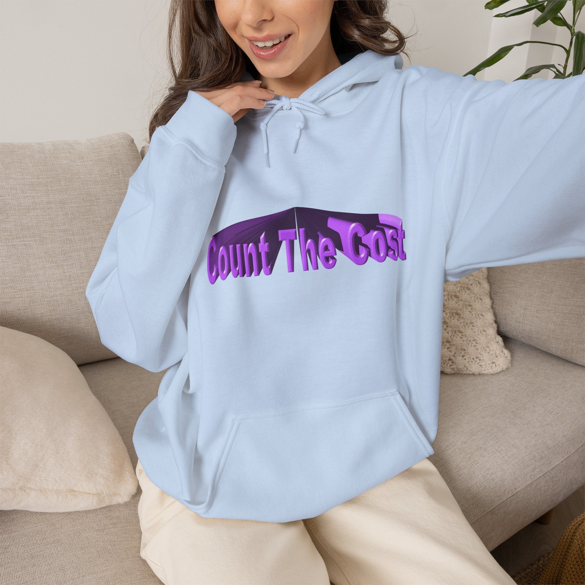 Count The Cost Hoodie — Christian Faith Quote Pullover (Matthew 10:32–33)