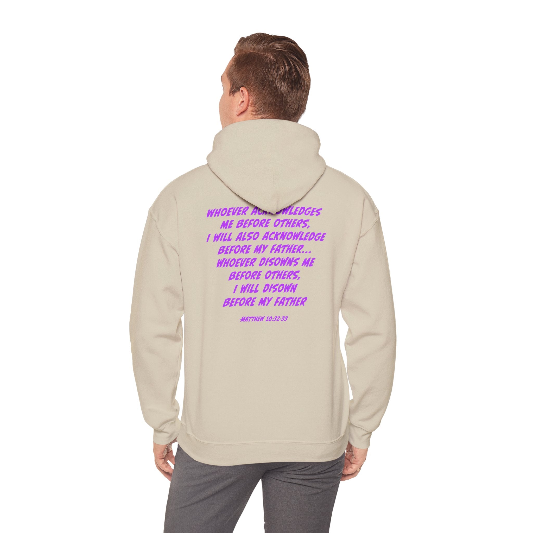 Count The Cost Hoodie — Christian Faith Quote Pullover (Matthew 10:32–33)