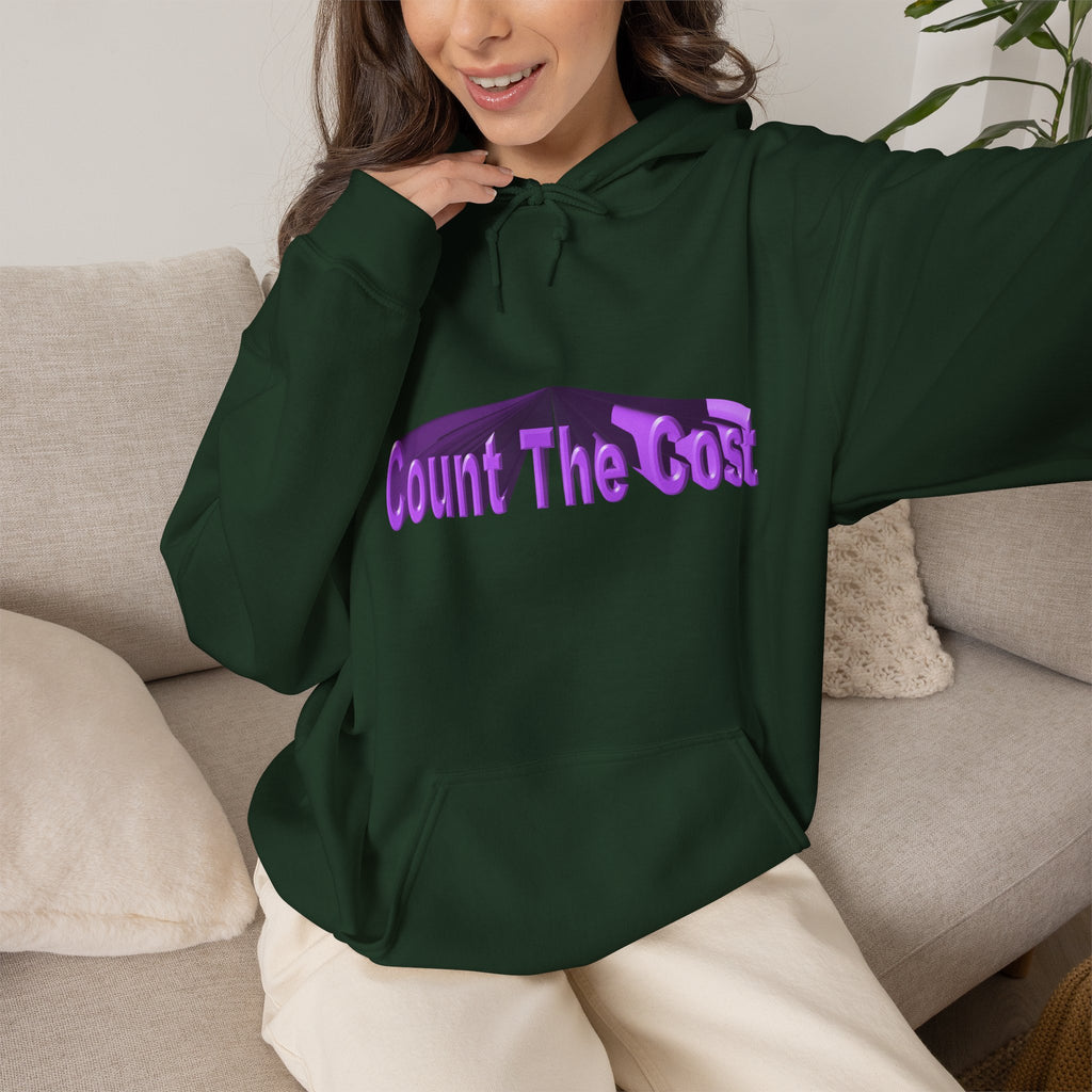 Count The Cost Hoodie — Christian Faith Quote Pullover (Matthew 10:32–33)