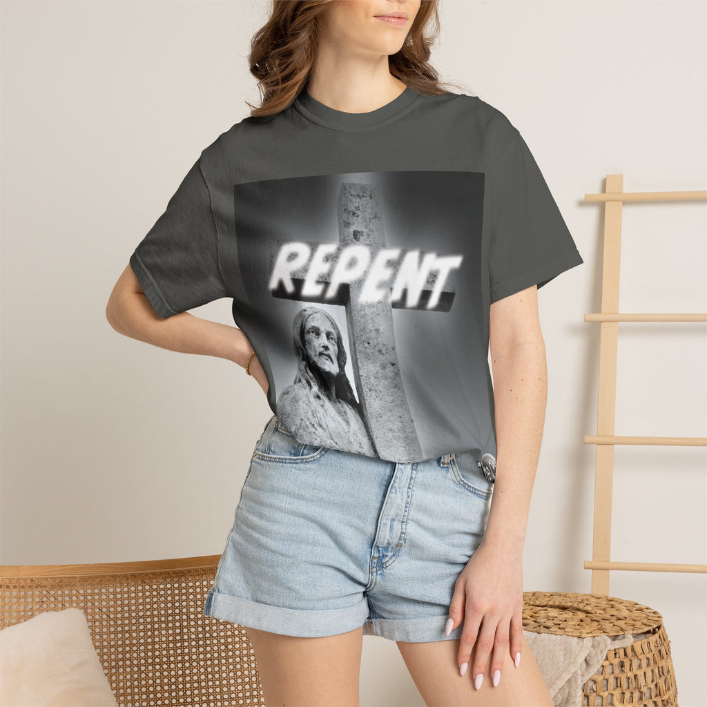 Repent T-Shirt — Christian Gospel Scripture Tee (Revelation 3:15-16)