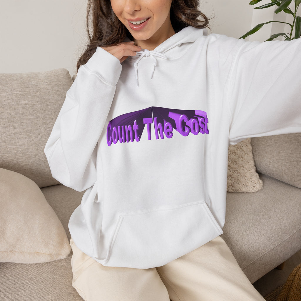 Count The Cost Hoodie — Christian Faith Quote Pullover (Matthew 10:32–33)