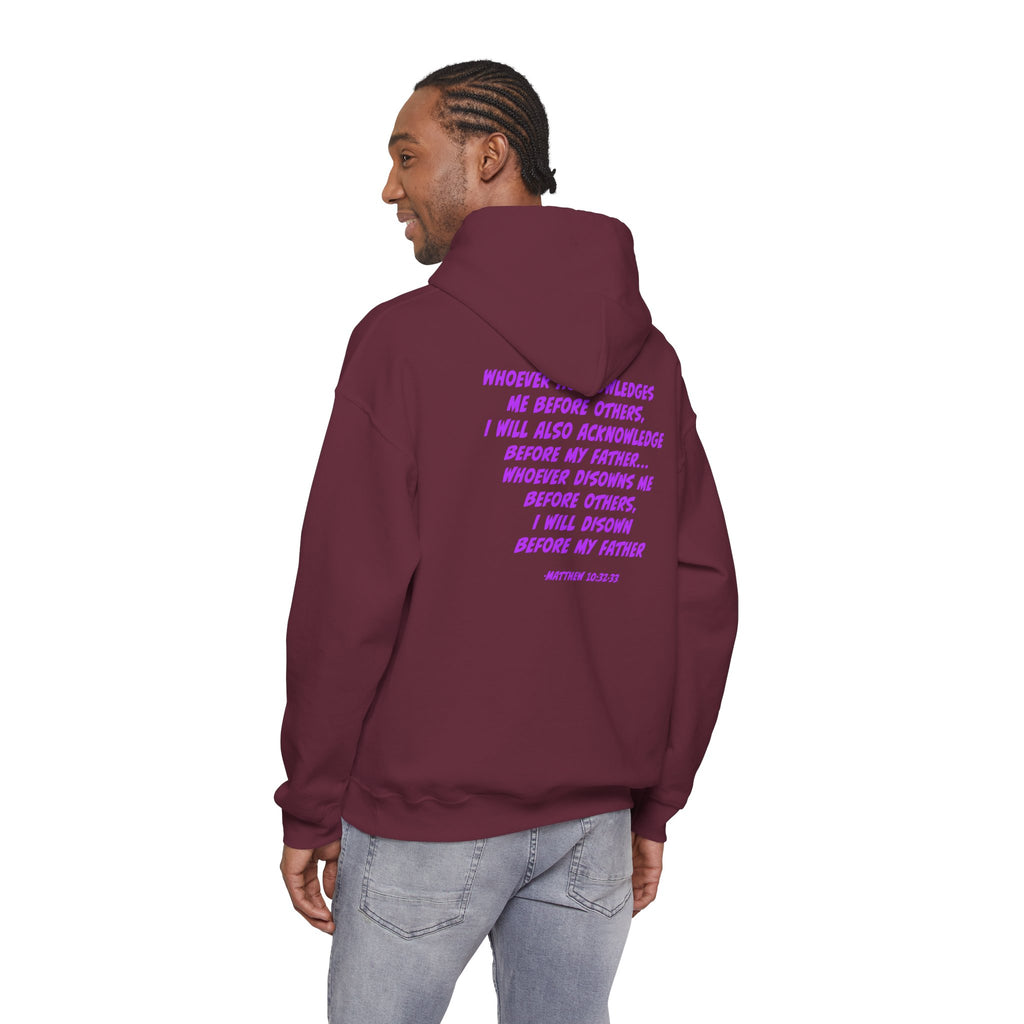 Count The Cost Hoodie — Christian Faith Quote Pullover (Matthew 10:32–33)