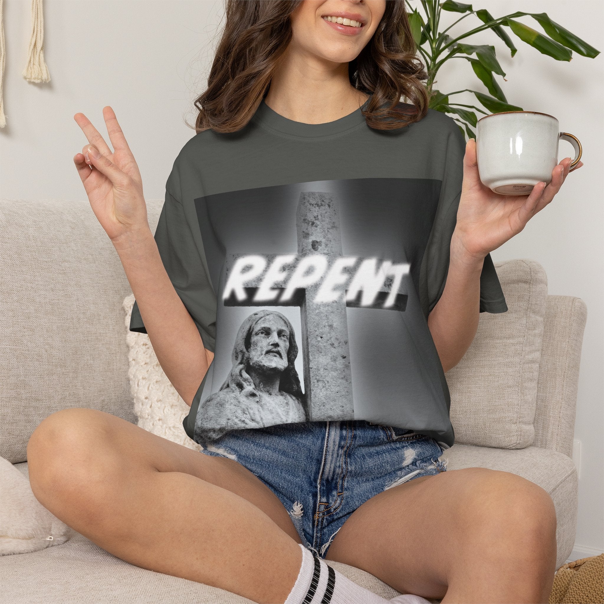 Repent T-Shirt — Christian Gospel Scripture Tee (Revelation 3:15-16)