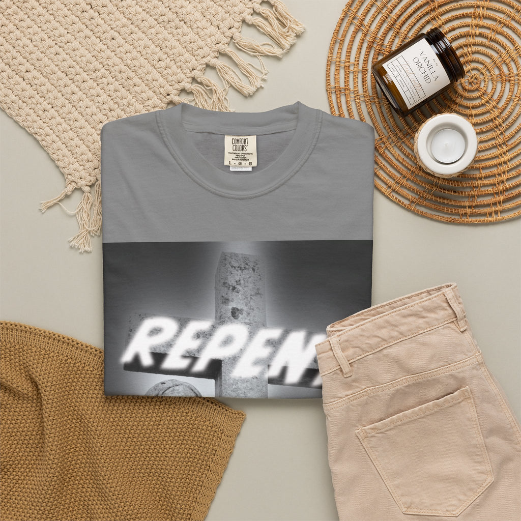 Repent T-Shirt — Christian Gospel Scripture Tee (Revelation 3:15-16)