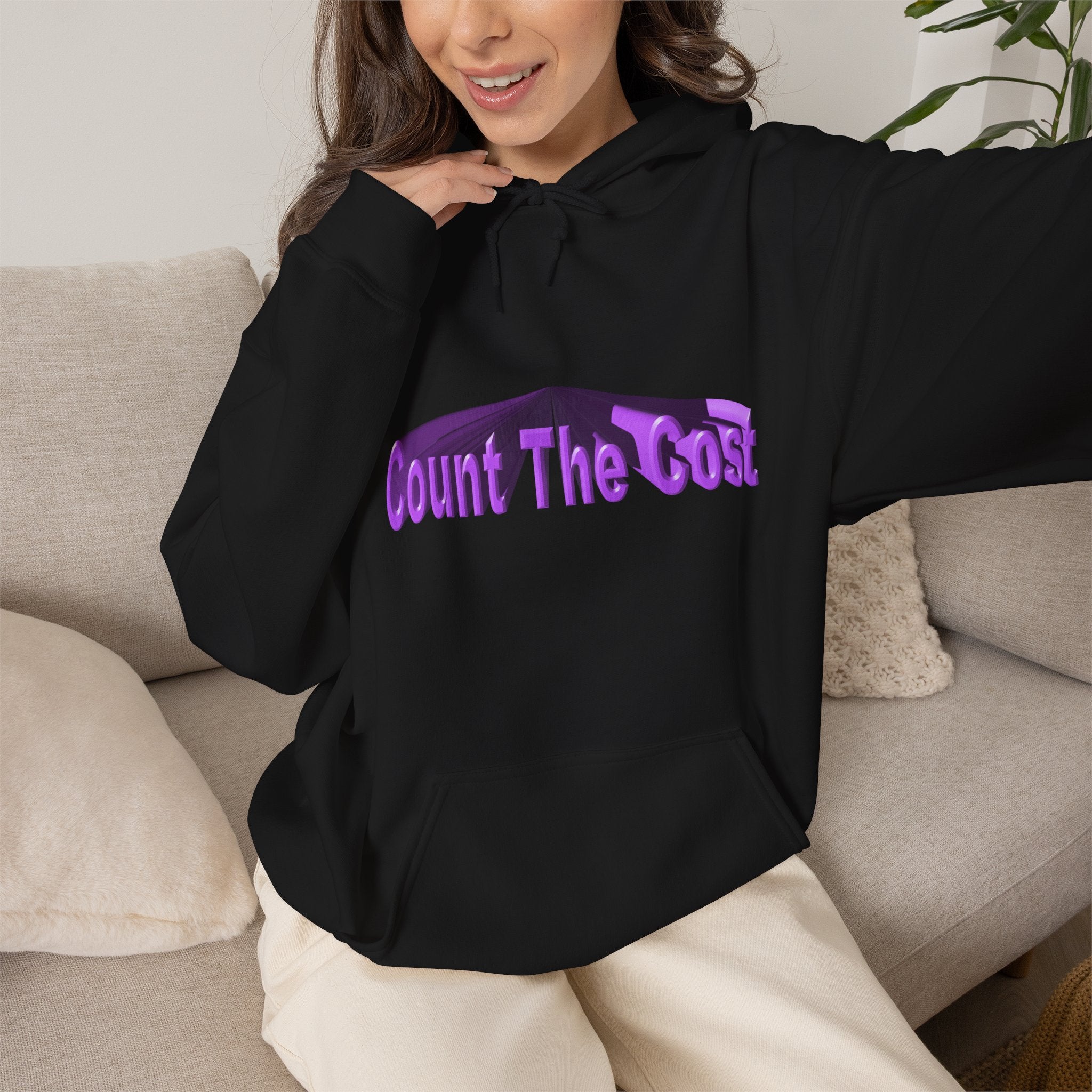 Count The Cost Hoodie — Christian Faith Quote Pullover (Matthew 10:32–33)