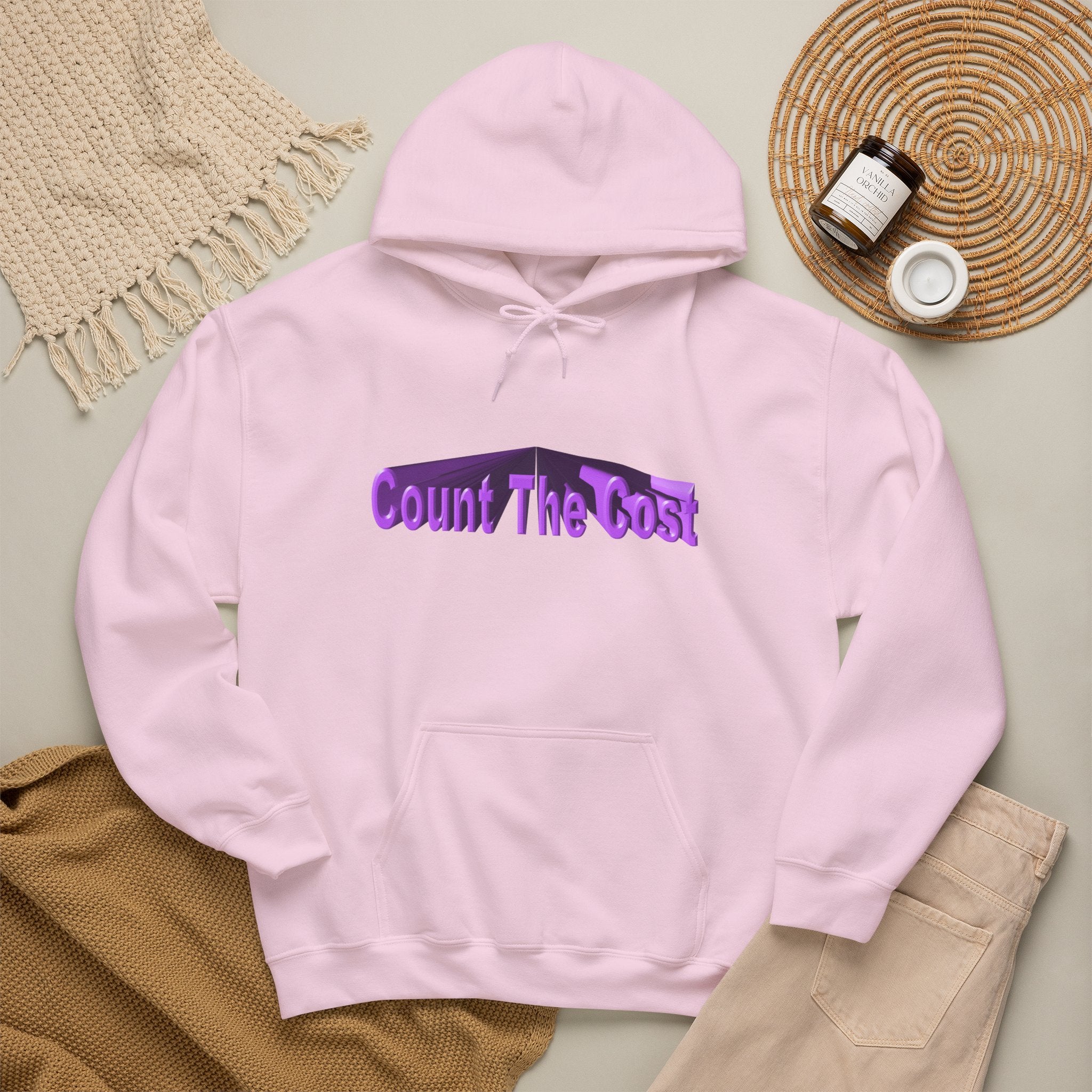 Count The Cost Hoodie — Christian Faith Quote Pullover (Matthew 10:32–33)