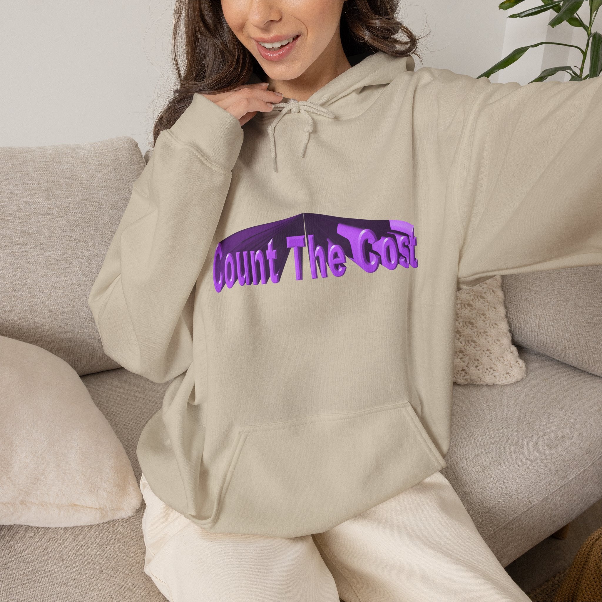 Count The Cost Hoodie — Christian Faith Quote Pullover (Matthew 10:32–33)