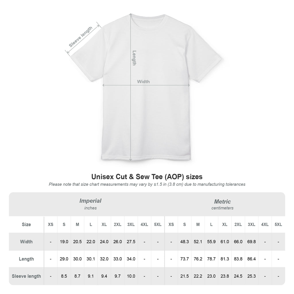 Count The Cost Patterned Tee — Purple All-Over Print Graphic T-Shirt