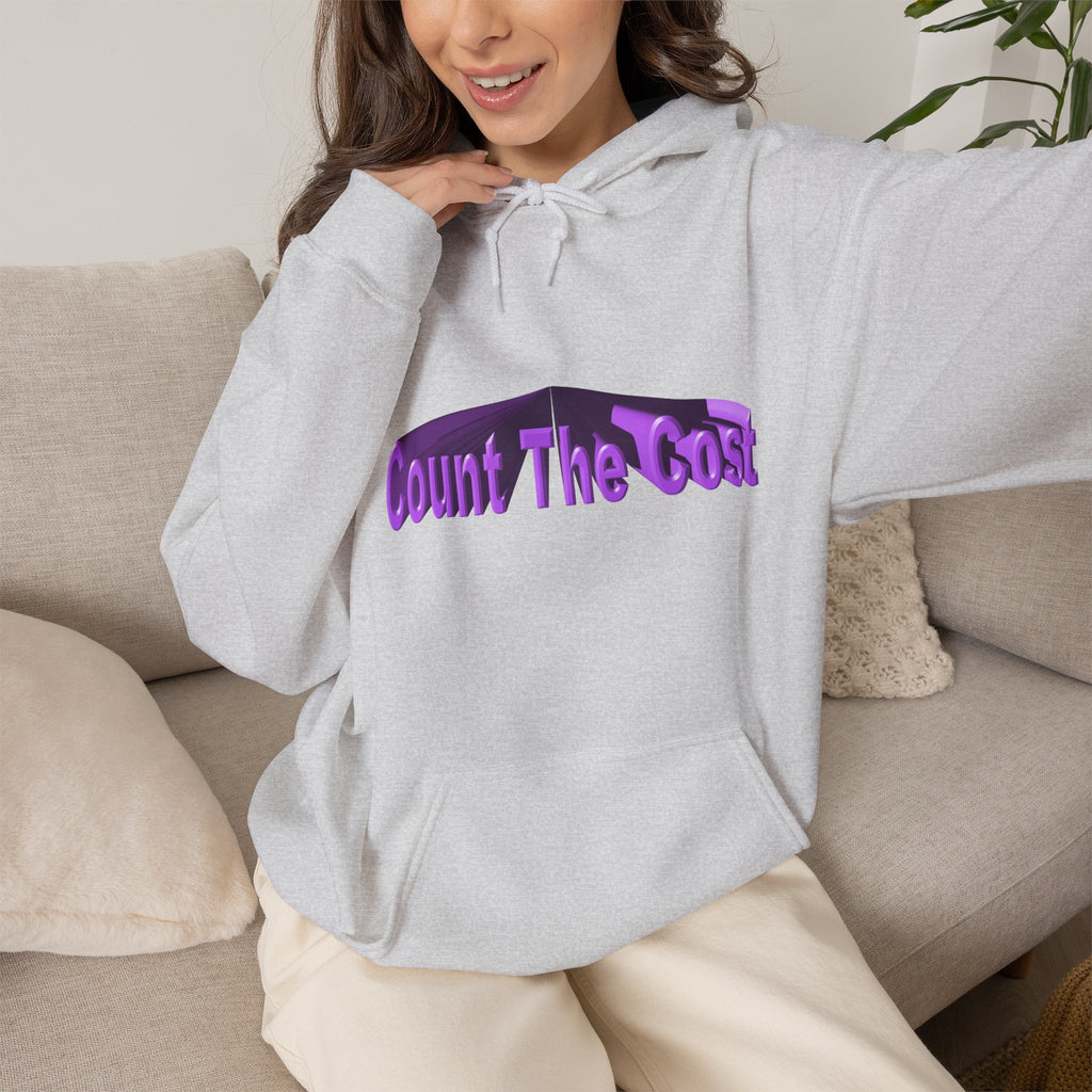 Count The Cost Hoodie — Christian Faith Quote Pullover (Matthew 10:32–33)