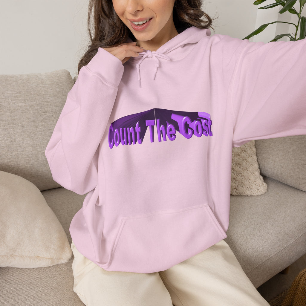 Count The Cost Hoodie — Christian Faith Quote Pullover (Matthew 10:32–33)