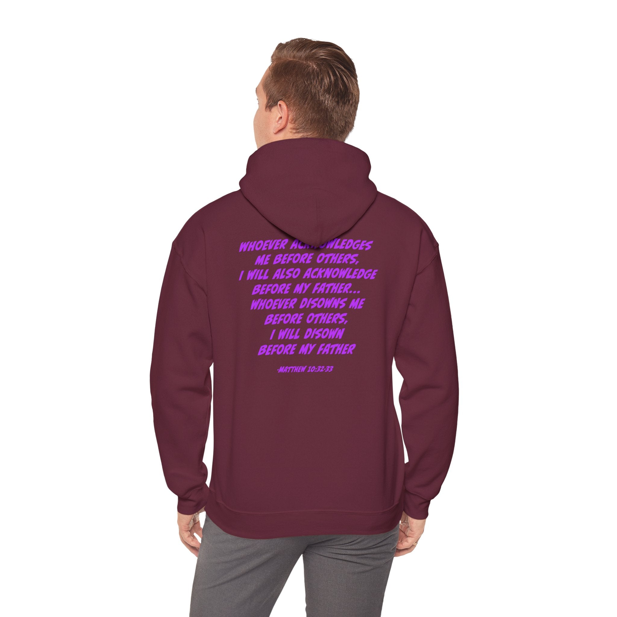 Count The Cost Hoodie — Christian Faith Quote Pullover (Matthew 10:32–33)