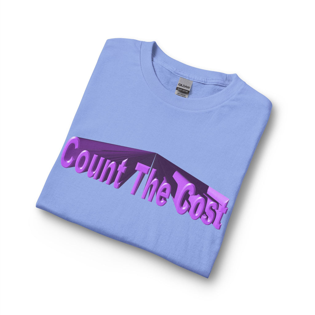 Count The Cost Long Sleeve Shirt — Christian Faith Verse Graphic Tee